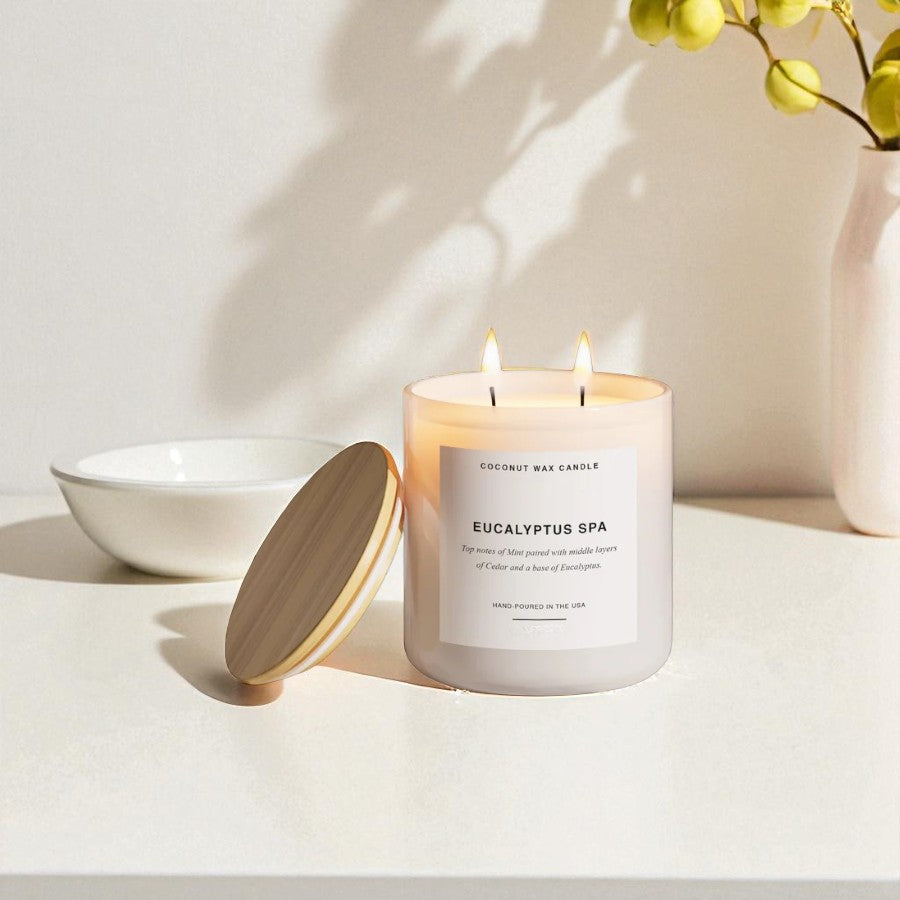Serenity Bliss - Eucalyptus & Lavender Aromatherapy Candle for Relaxation, Sleep & Stress Relief