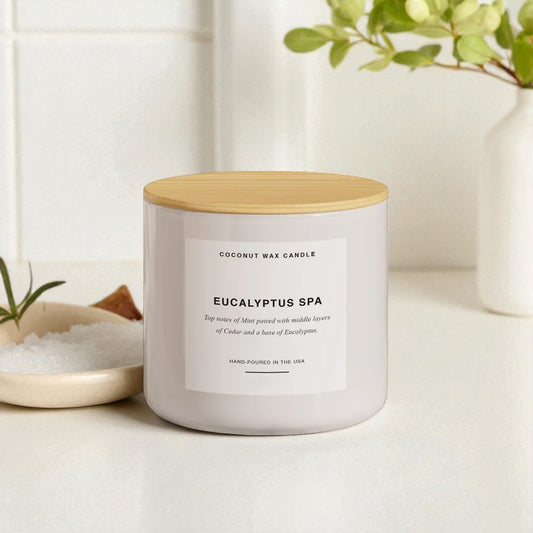 Serenity Bliss - Eucalyptus & Lavender Aromatherapy Candle for Relaxation, Sleep & Stress Relief