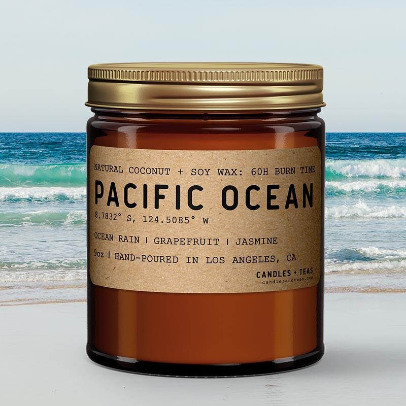 California Coastline Candle Bundle: Big Sur & Pacific Ocean (2-set Natural Wax Candles)