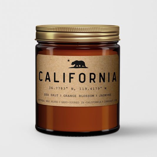 California Golden State Scented Candle (Sea Salt, Orange Blossom, Night Jasmine)