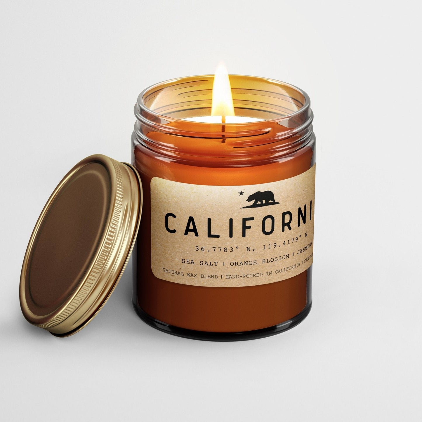 California Golden State Scented Candle (Sea Salt, Orange Blossom, Night Jasmine)