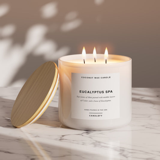 Eucalyptus Spa Scented Candle, Made With Natural Coconut Wax