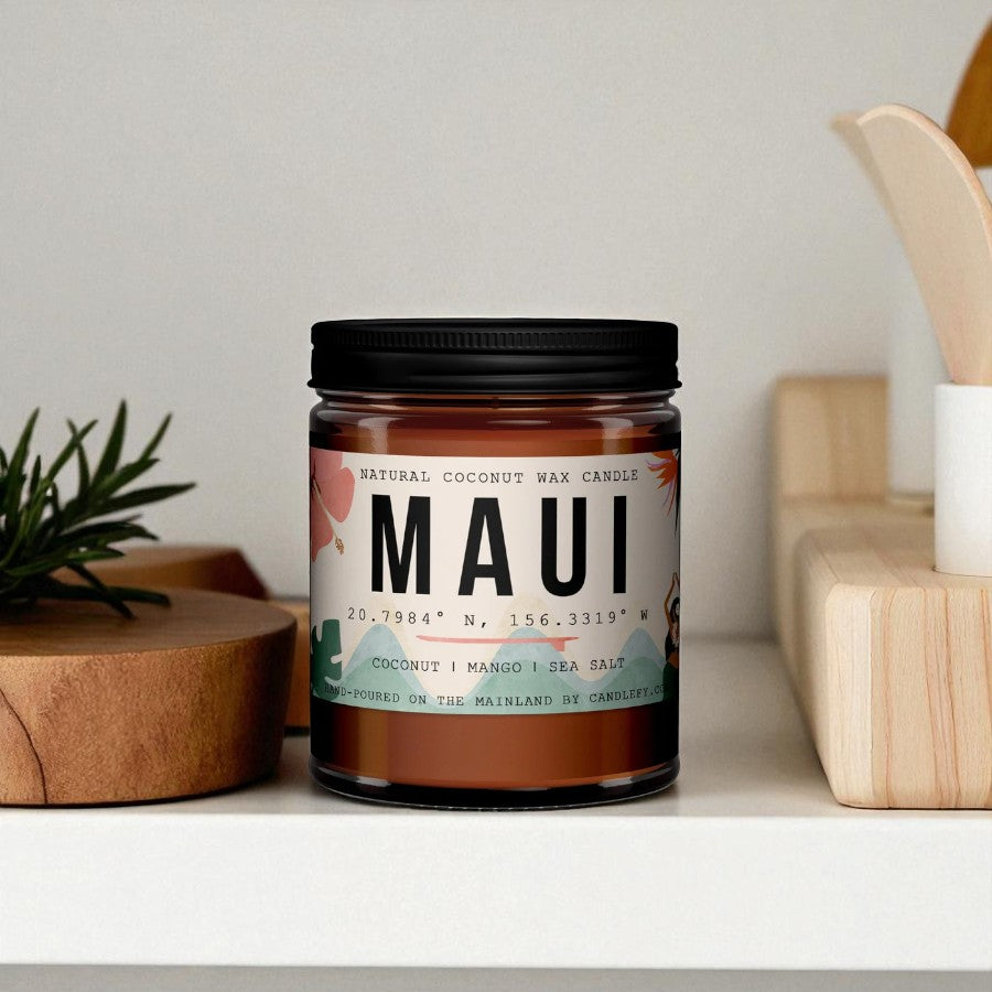 Tropical Bliss - Coconut & Mango Aromatherapy Candle for Stress Relief, Relaxation & Mood Boost