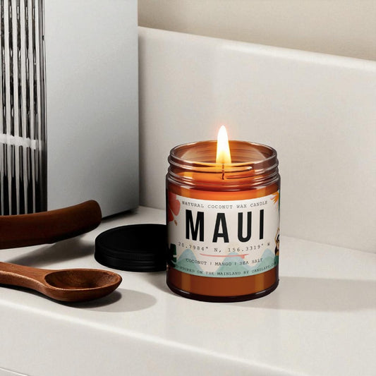 Tropical Bliss - Coconut & Mango Aromatherapy Candle for Stress Relief, Relaxation & Mood Boost